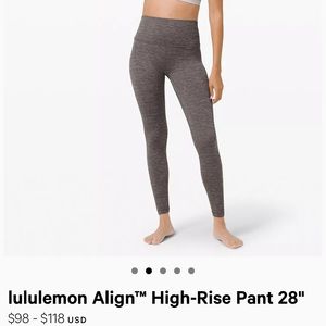Lululemon Align leggings in heathered black